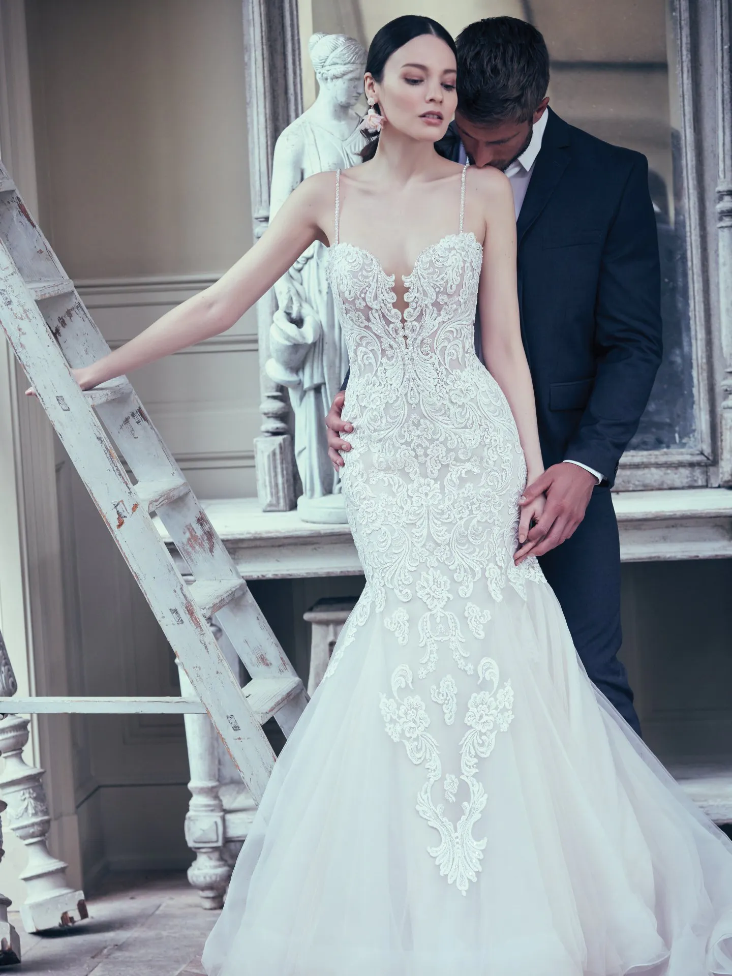 Alistaire Lace Fit and Flare Wedding Dress by Maggie Sottero