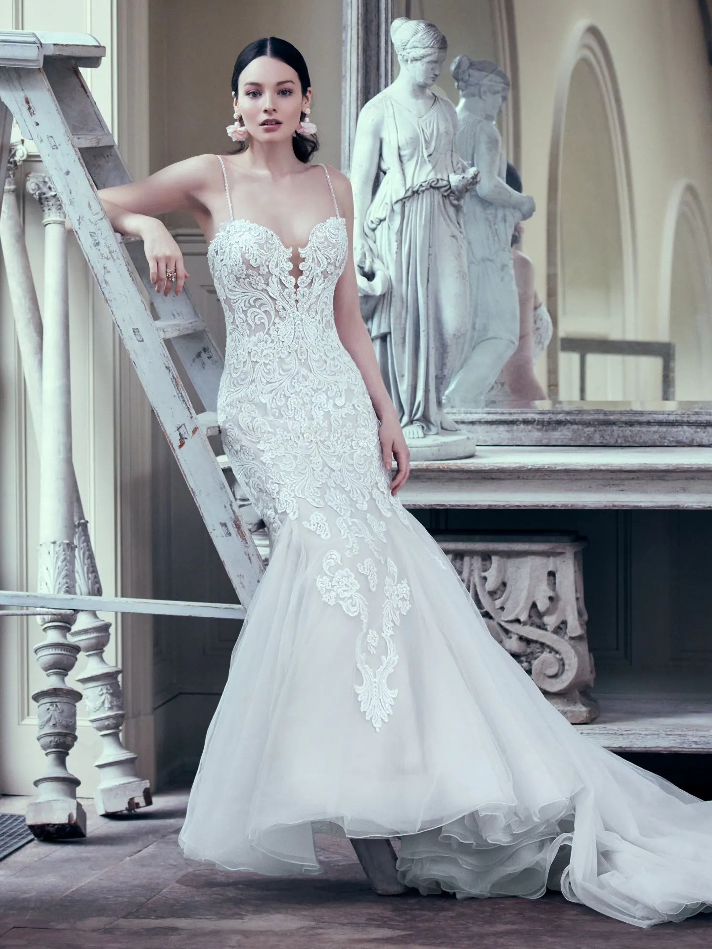 Alistaire Lace Fit and Flare Wedding Dress by Maggie Sottero