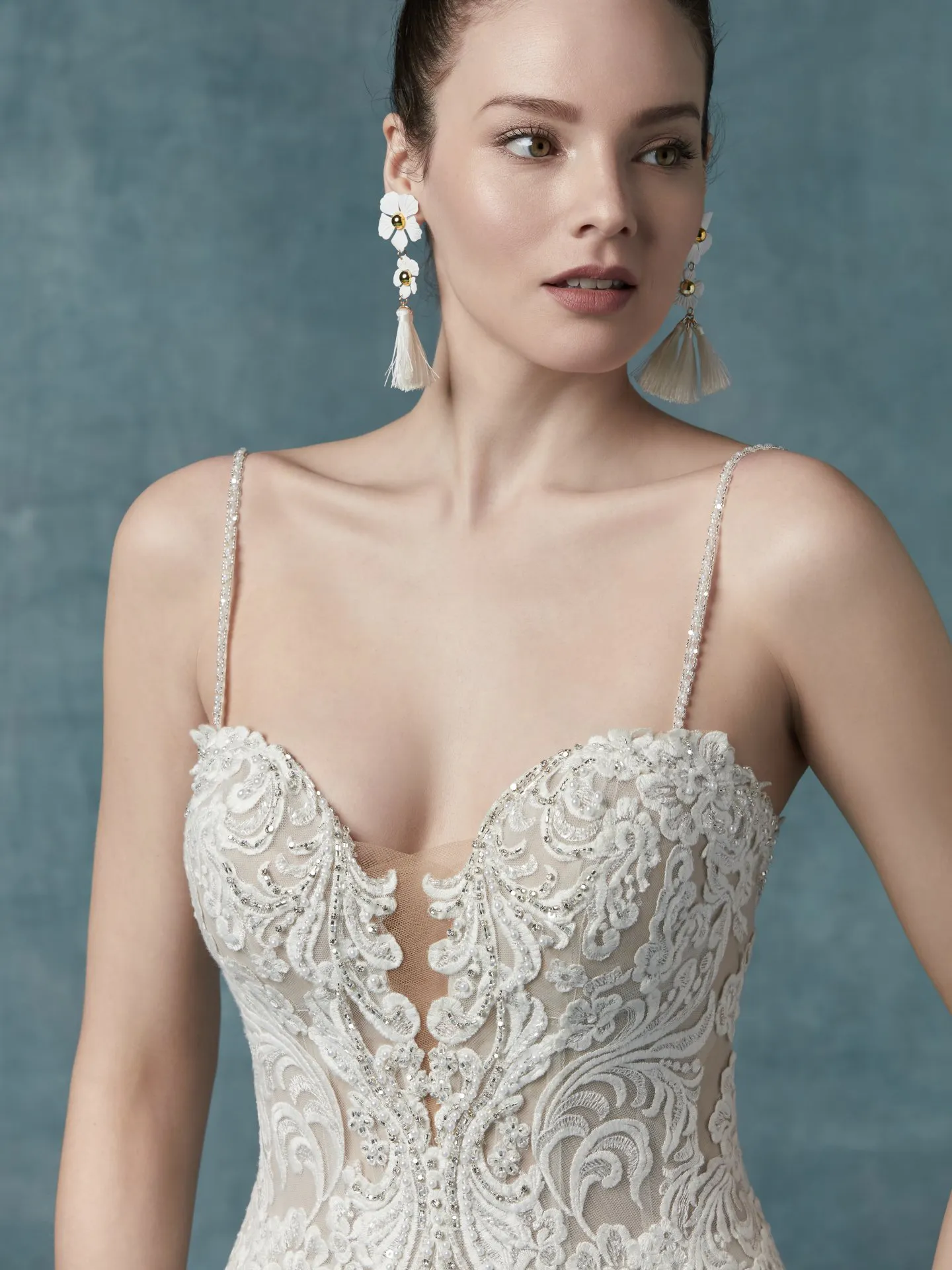 Alistaire Lace Fit and Flare Wedding Dress by Maggie Sottero