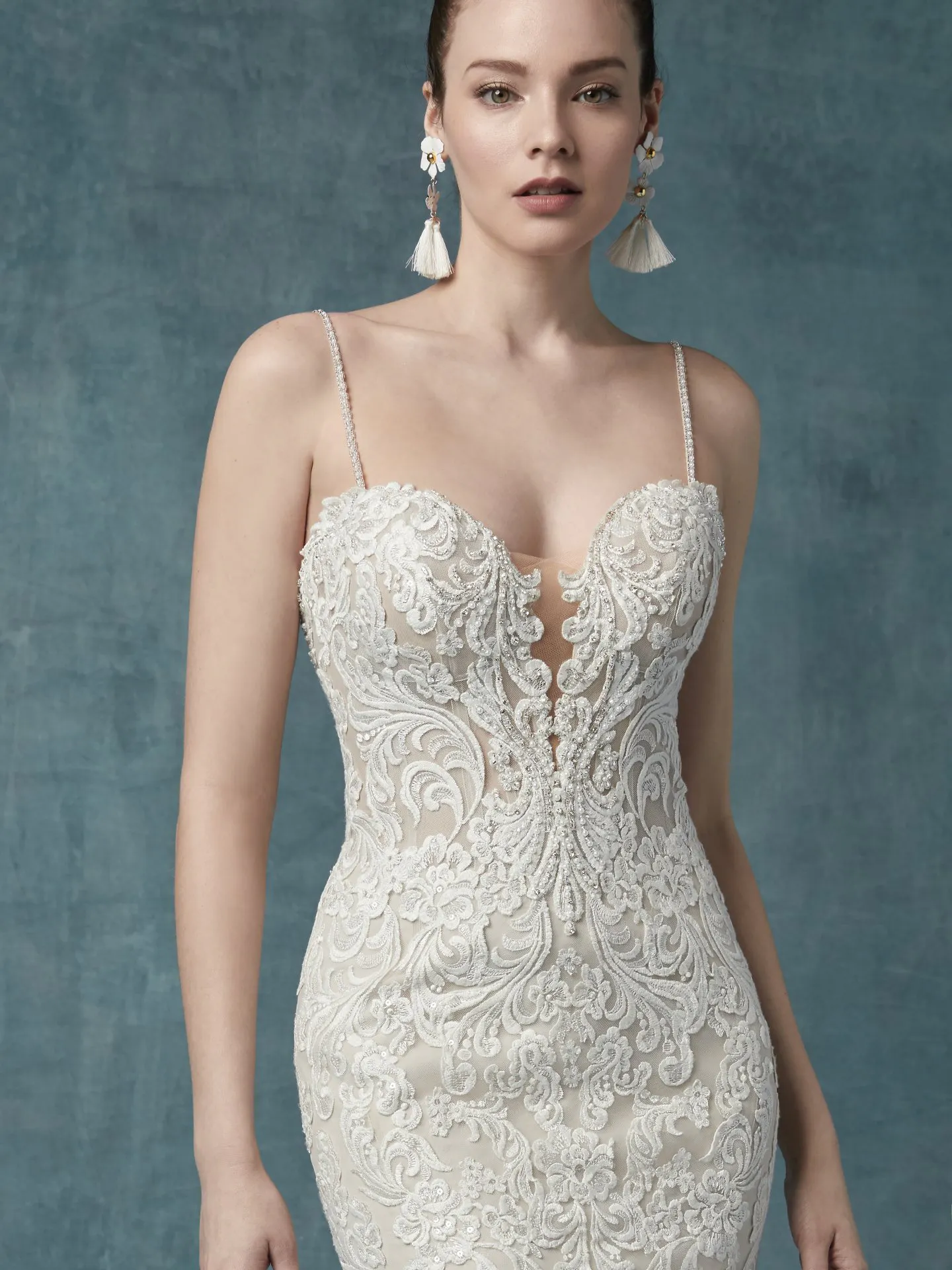Alistaire Lace Fit and Flare Wedding Dress by Maggie Sottero