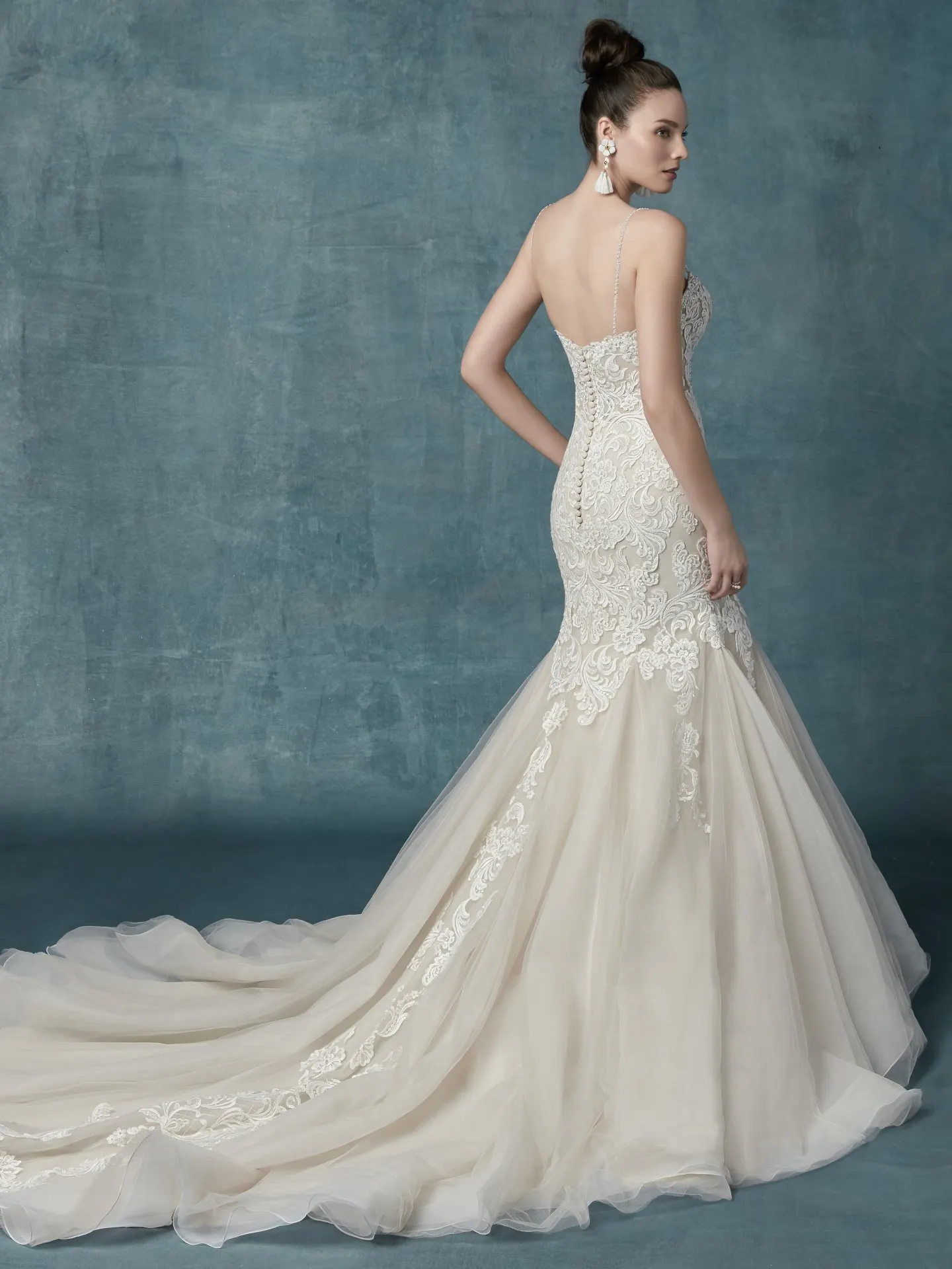 Alistaire Lace Fit and Flare Wedding Dress by Maggie Sottero