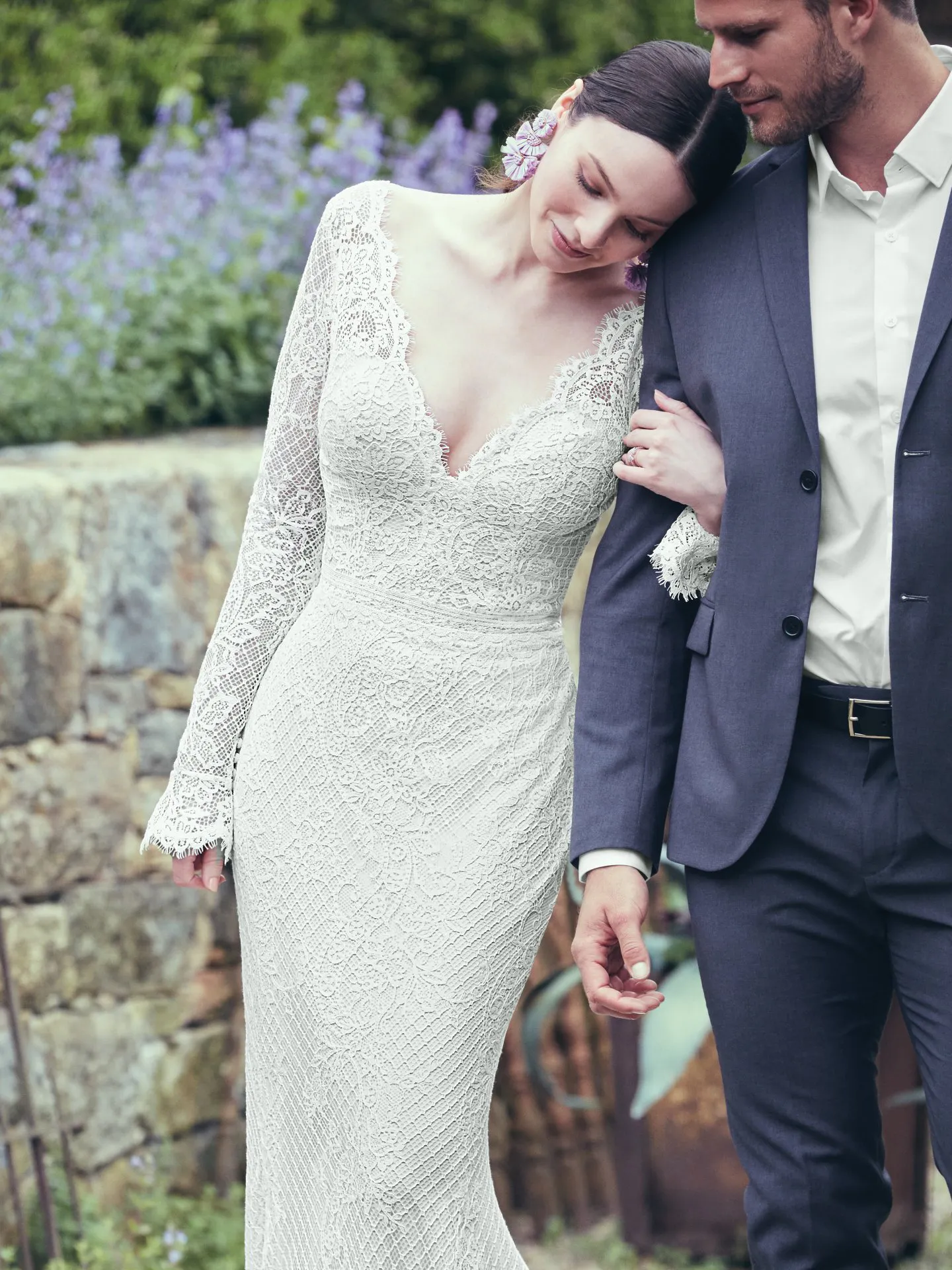 Antonia Long Sleeved Lace Boho Wedding Dress by Maggie Sottero