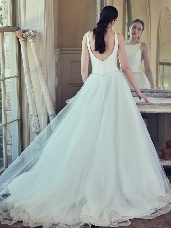 Aralyn (9MC125) Simple Ballgown Wedding Dress by Maggie Sottero