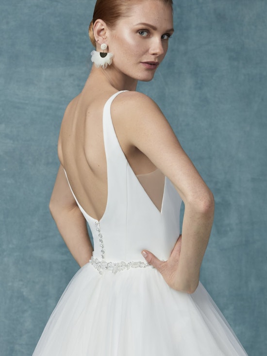 Aralyn (9MC125) Simple Ballgown Wedding Dress by Maggie Sottero