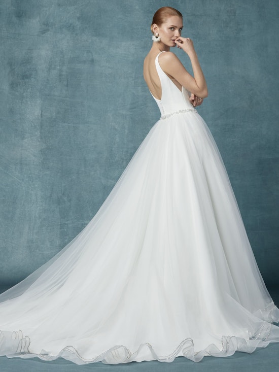 Aralyn (9MC125) Simple Ballgown Wedding Dress by Maggie Sottero