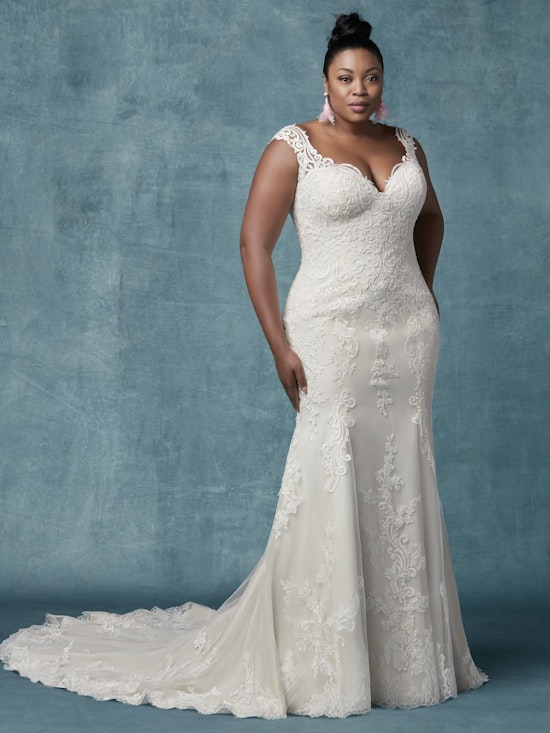 Brecklyn Lynette (Curve) (CRV-9MS058AC) Plus Size Wedding Dress by Maggie Sottero