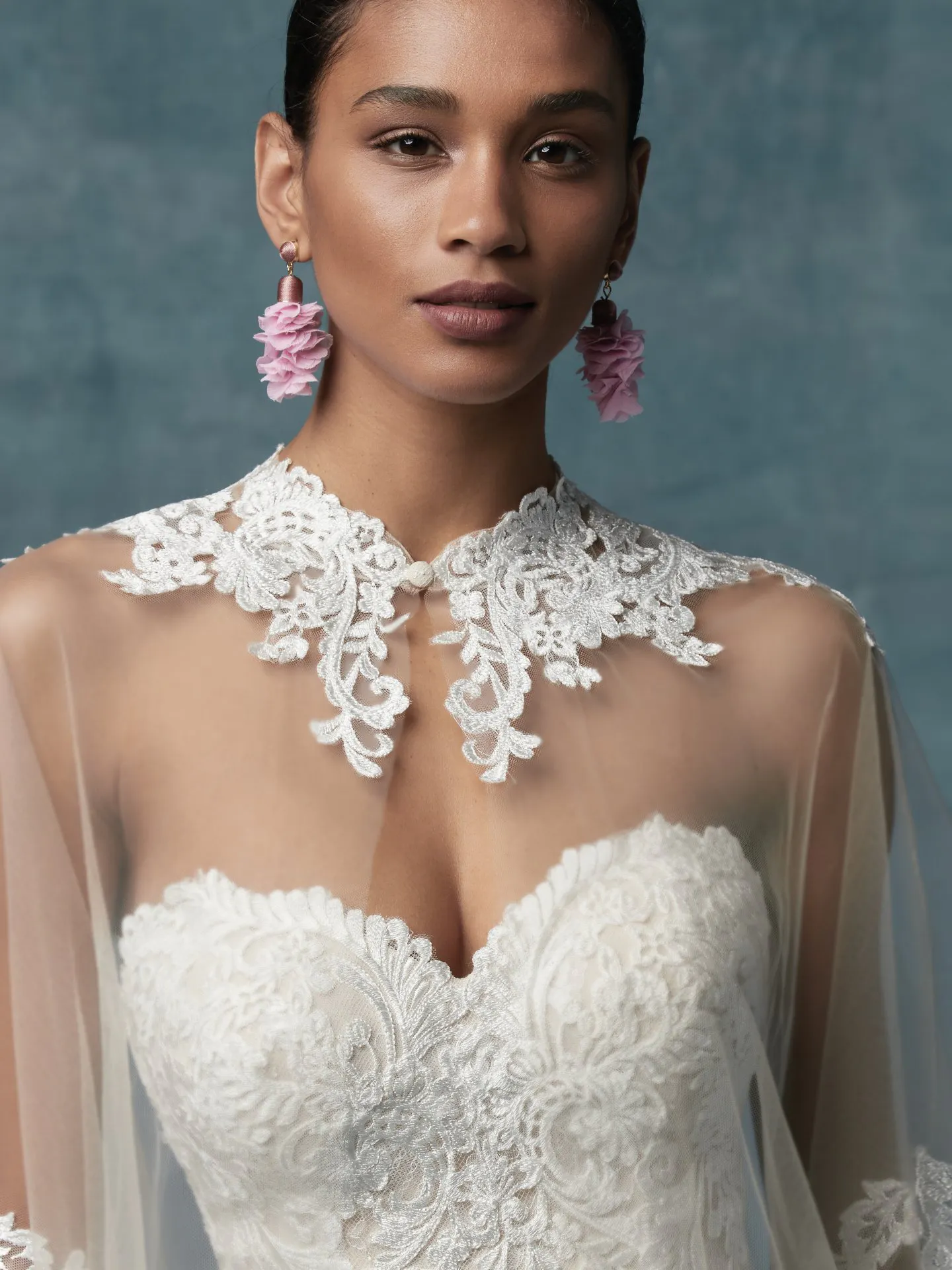 England Dawn  Lace Wedding Dress with Cape by Maggie Sottero