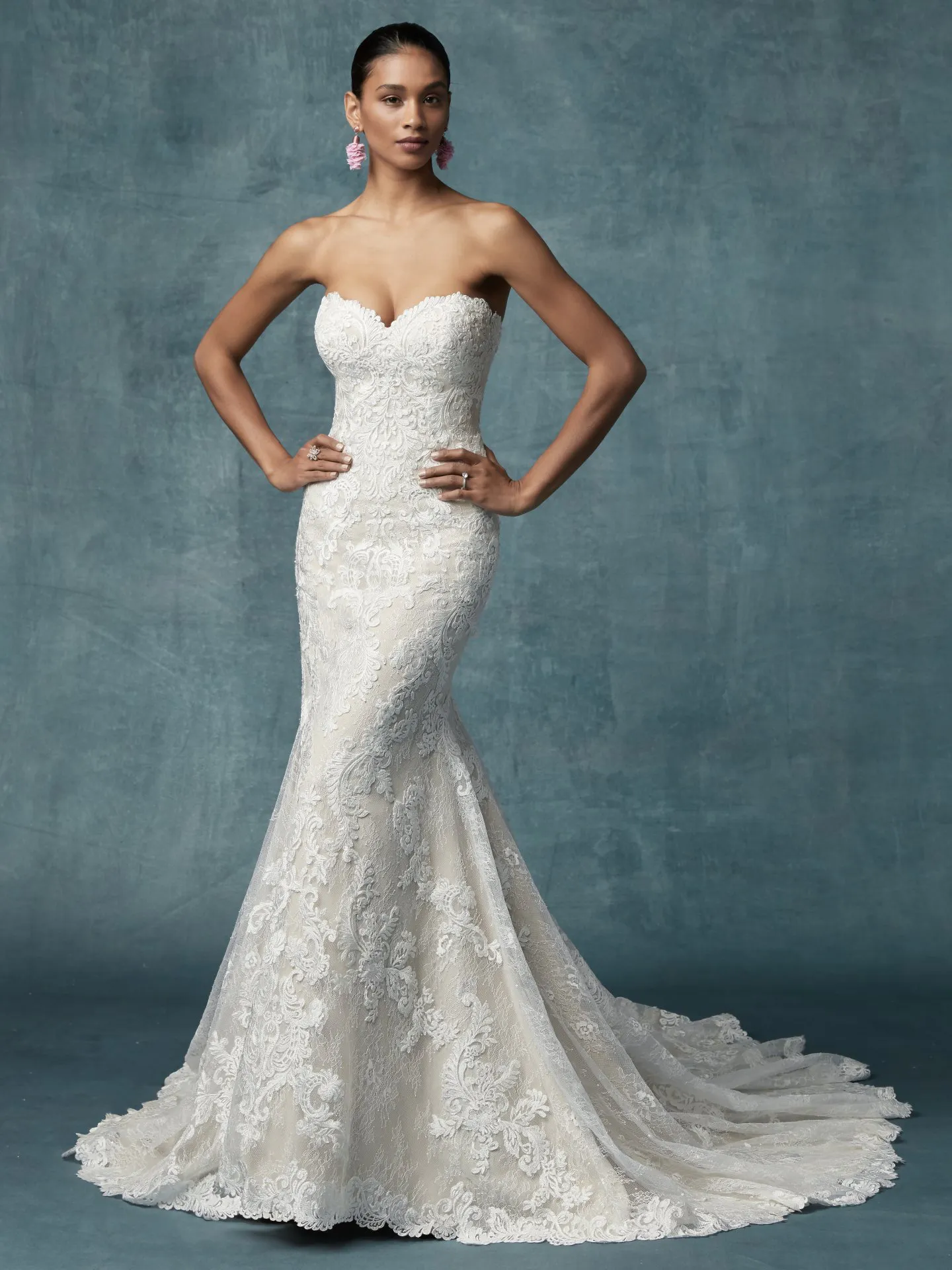 England Dawn  Lace Wedding Dress with Cape by Maggie Sottero