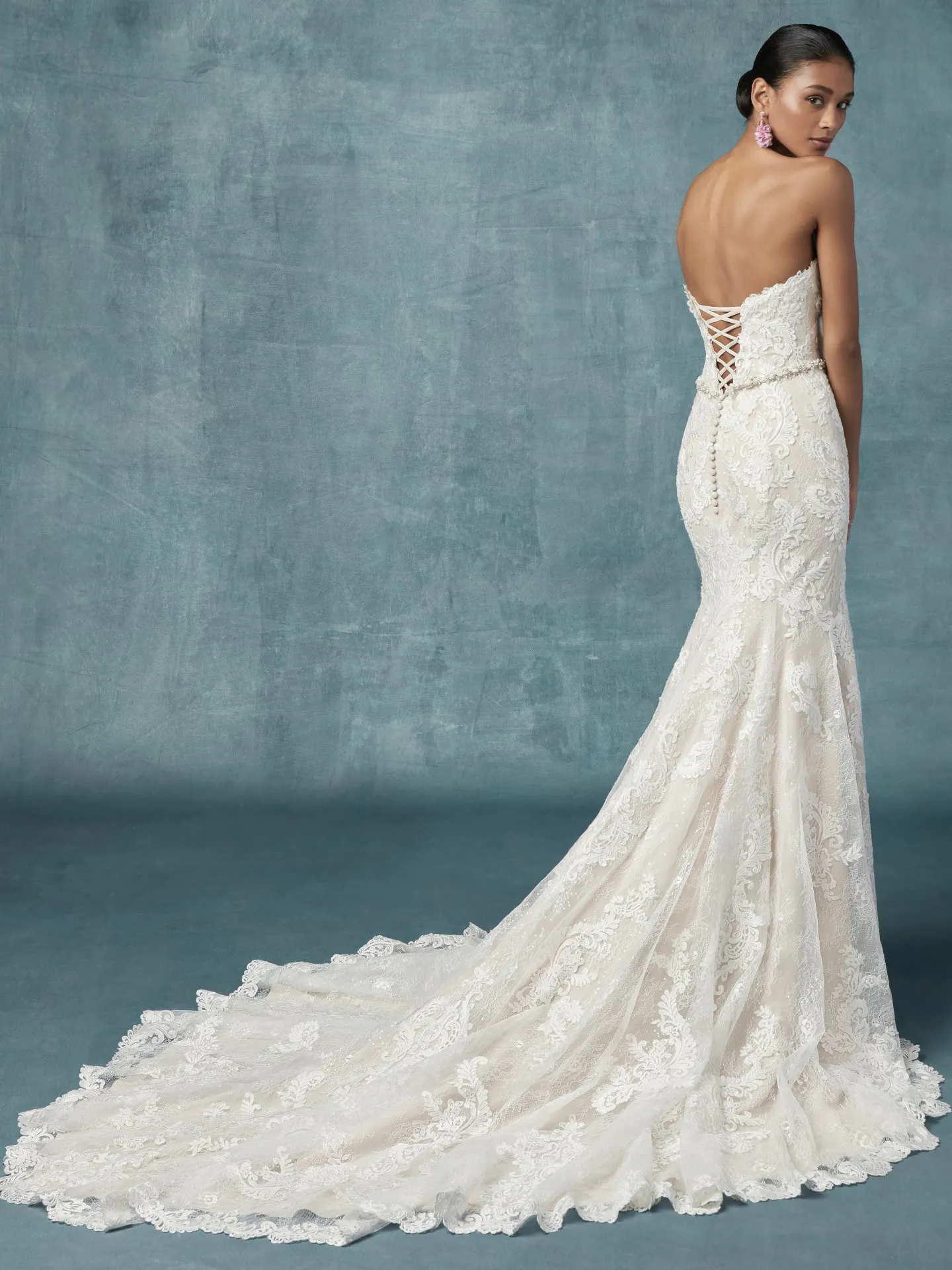 England Dawn  Lace Wedding Dress with Cape by Maggie Sottero