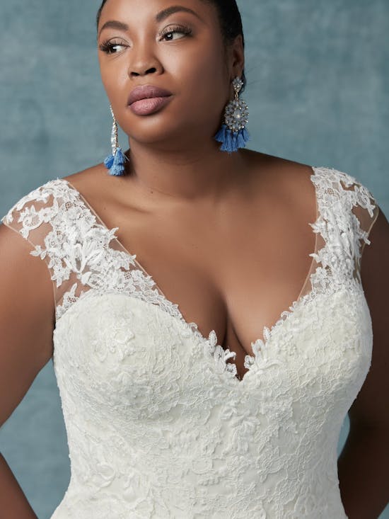 Francette (Curve) (CRV-9MW027) Plus Size Wedding Dress by Maggie Sottero