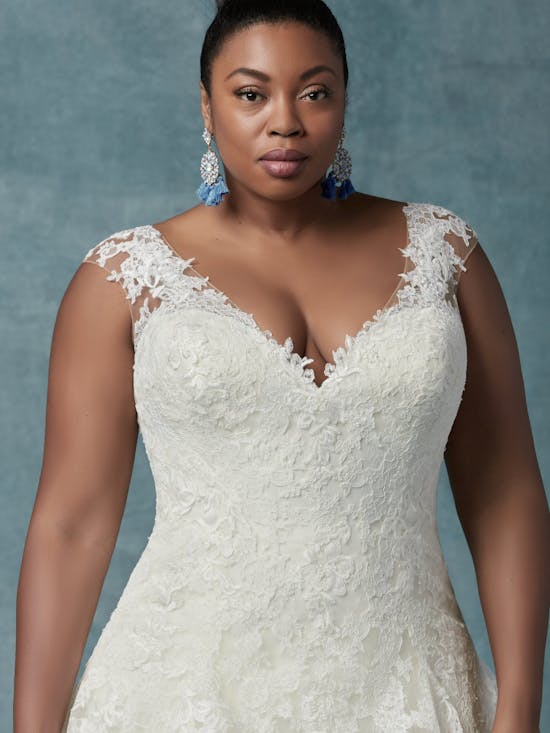 Francette (Curve) (CRV-9MW027) Plus Size Wedding Dress by Maggie Sottero