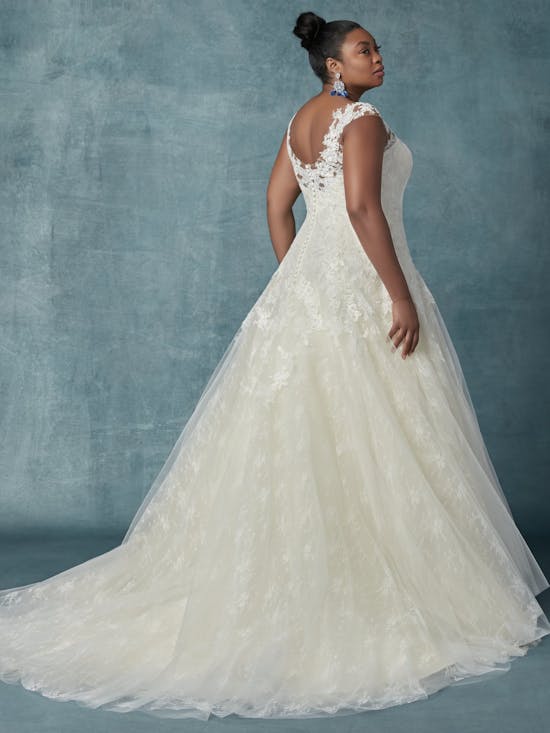 Francette (Curve) (CRV-9MW027) Plus Size Wedding Dress by Maggie Sottero