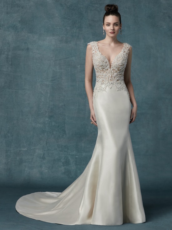 Janelle (9MS120) Vintage Wedding Dress by Maggie Sottero