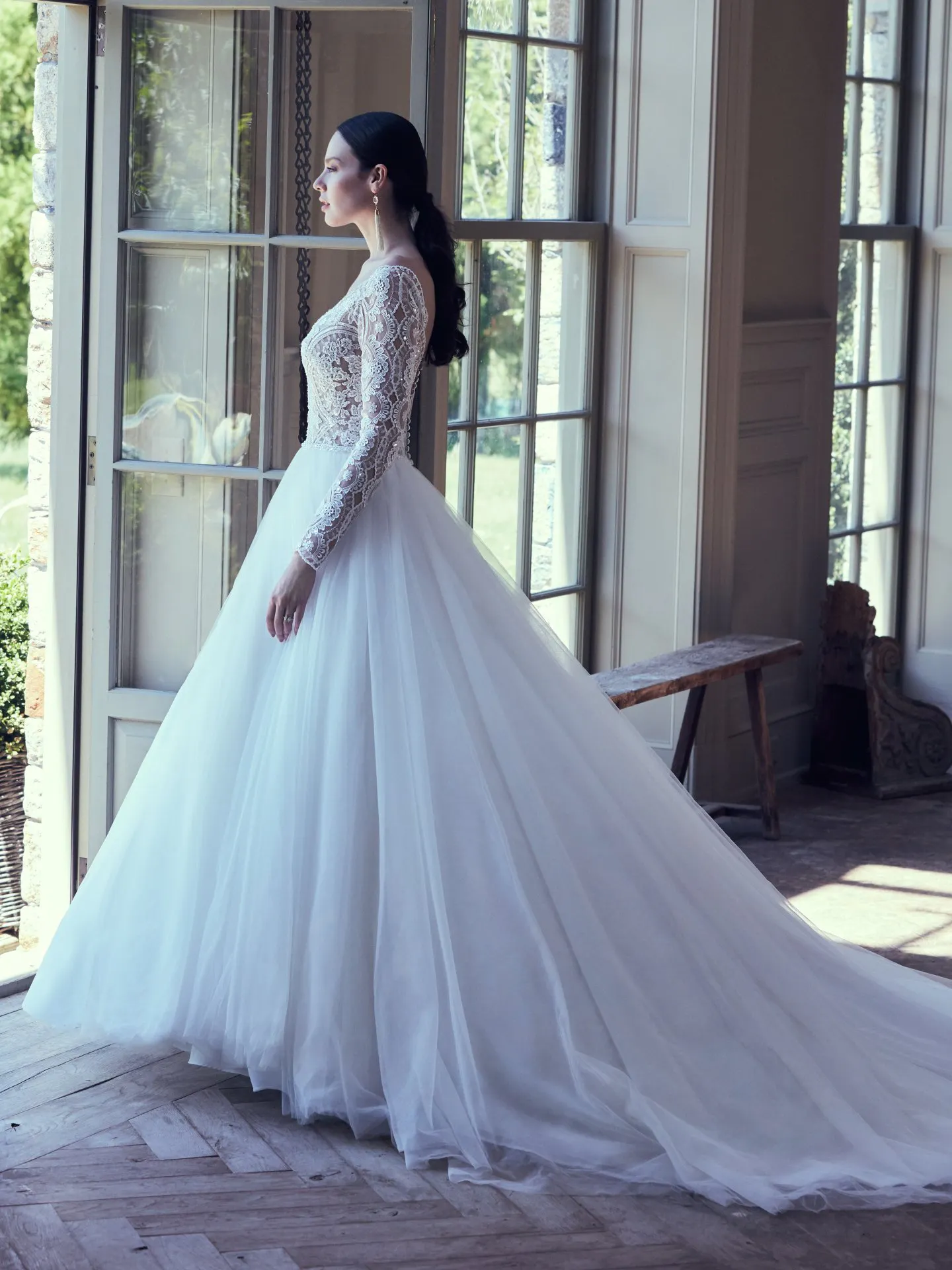 Mallory Dawn Long Sleeve Boho Wedding Dress by Maggie Sottero