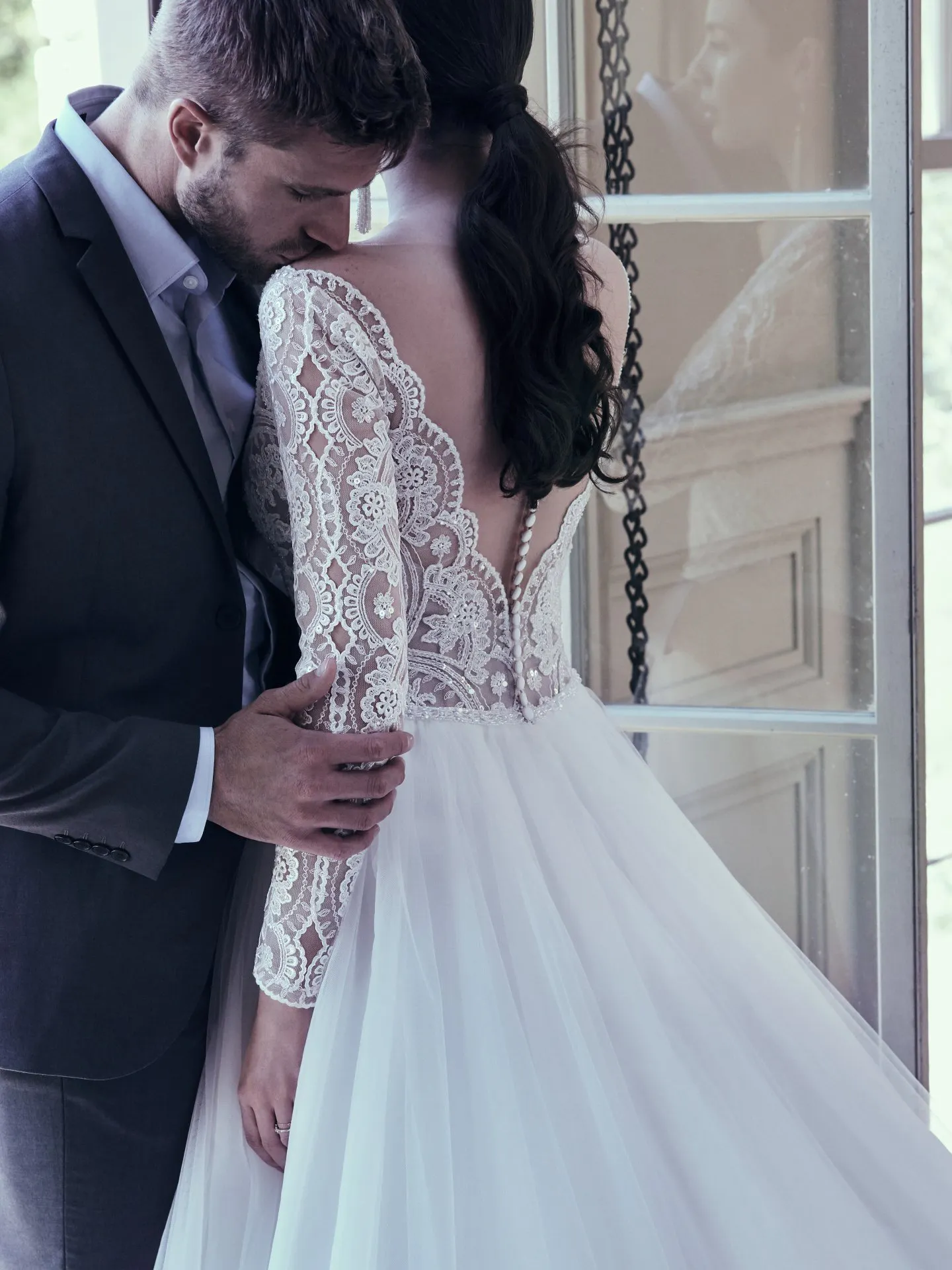 Mallory Dawn Long Sleeve Boho Wedding Dress by Maggie Sottero