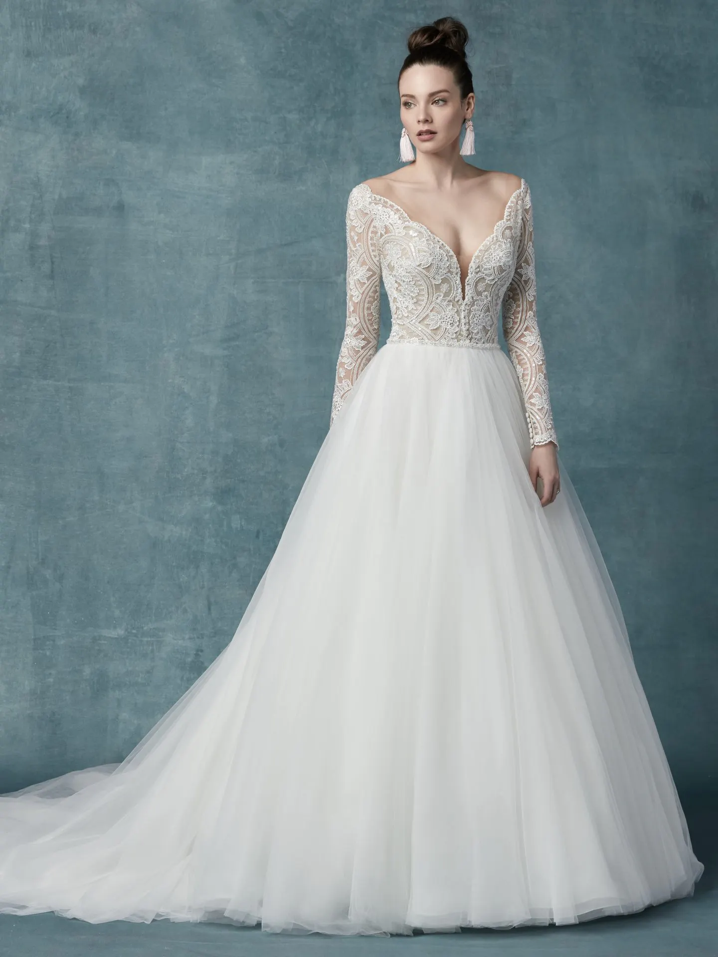 Mallory Dawn Long Sleeve Boho Wedding Dress by Maggie Sottero