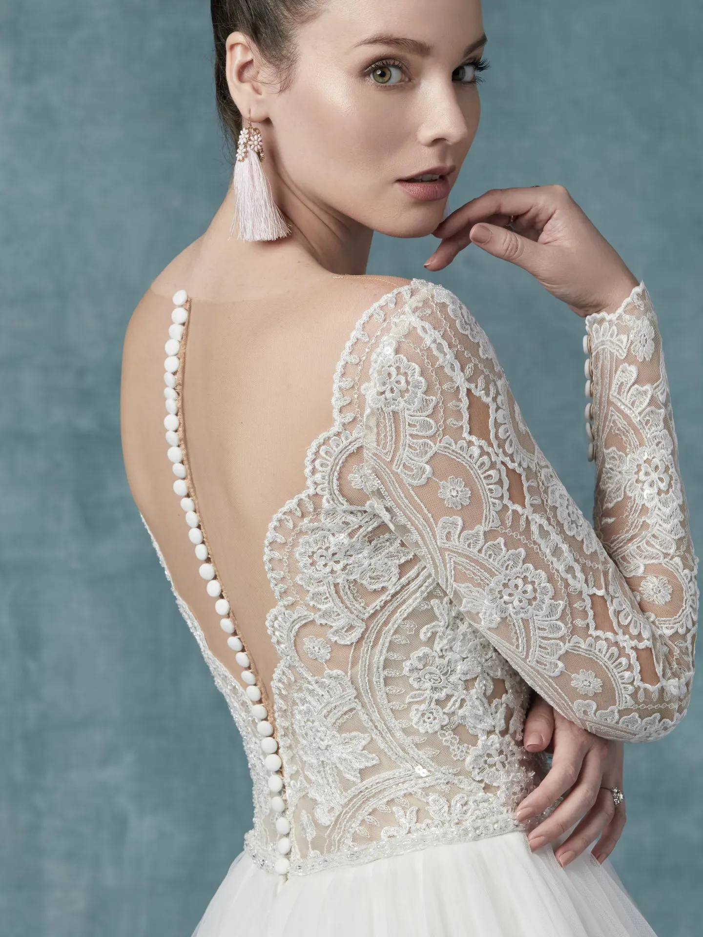 Mallory Dawn Long Sleeve Boho Wedding Dress by Maggie Sottero