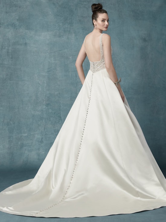 Mylene (9MS103) Simple Ballgown Wedding Dress by Maggie Sottero