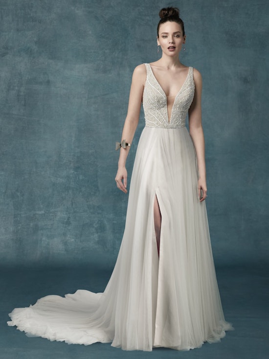 Mylene Marie (9MS103MC) Blush Beach Wedding Dress by Maggie Sottero