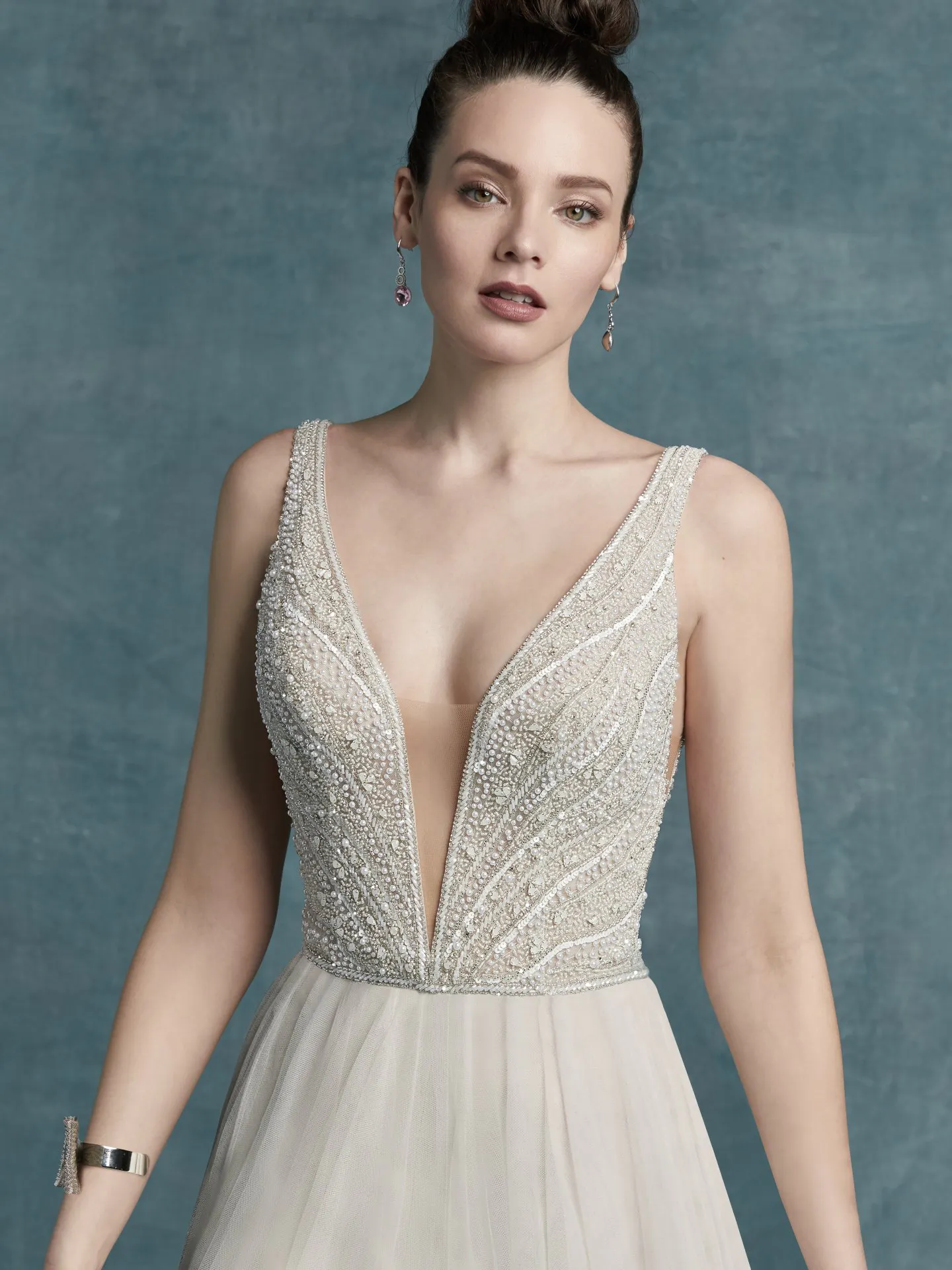 Mylene Marie  Blush Beach Wedding Dress by Maggie Sottero