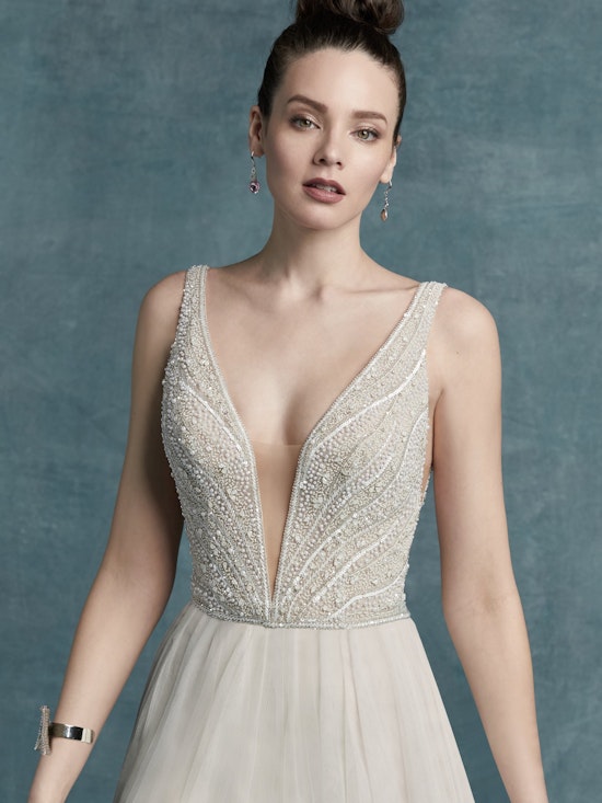 Mylene Marie (9MS103MC) Blush Beach Wedding Dress by Maggie Sottero