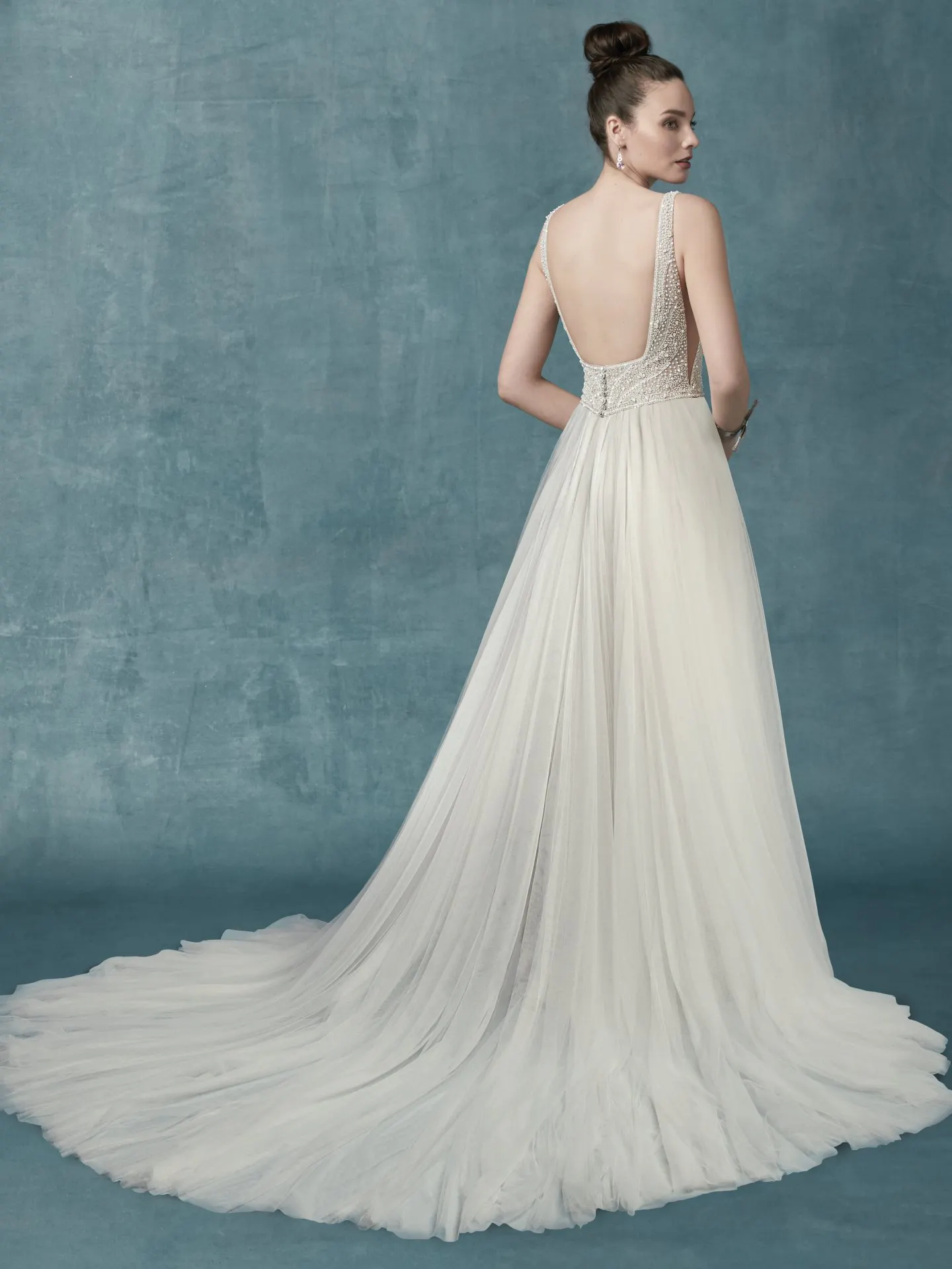 Mylene Marie  Blush Beach Wedding Dress by Maggie Sottero