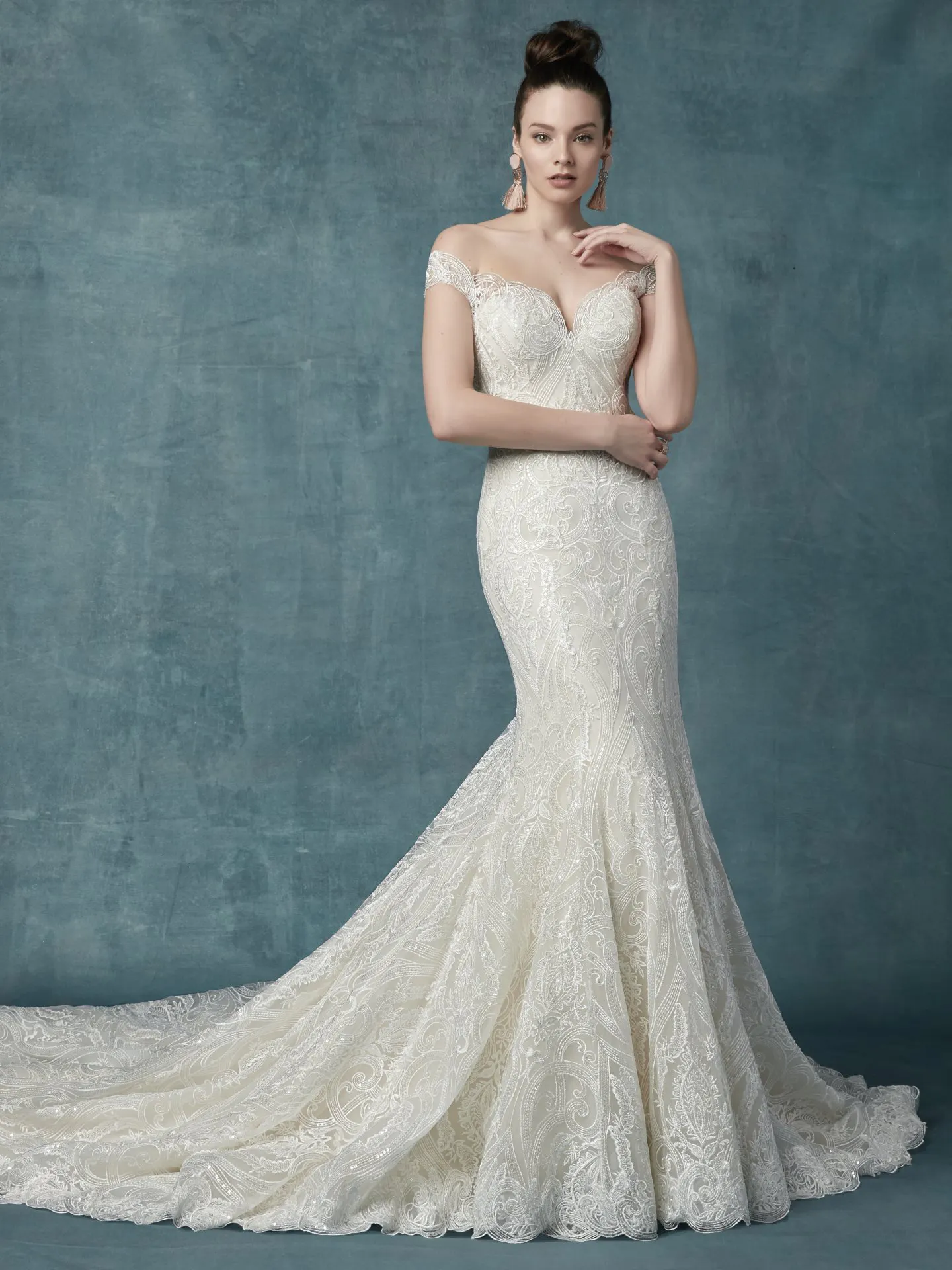 Sabra  Lace Boho Wedding Dress by Maggie Sottero