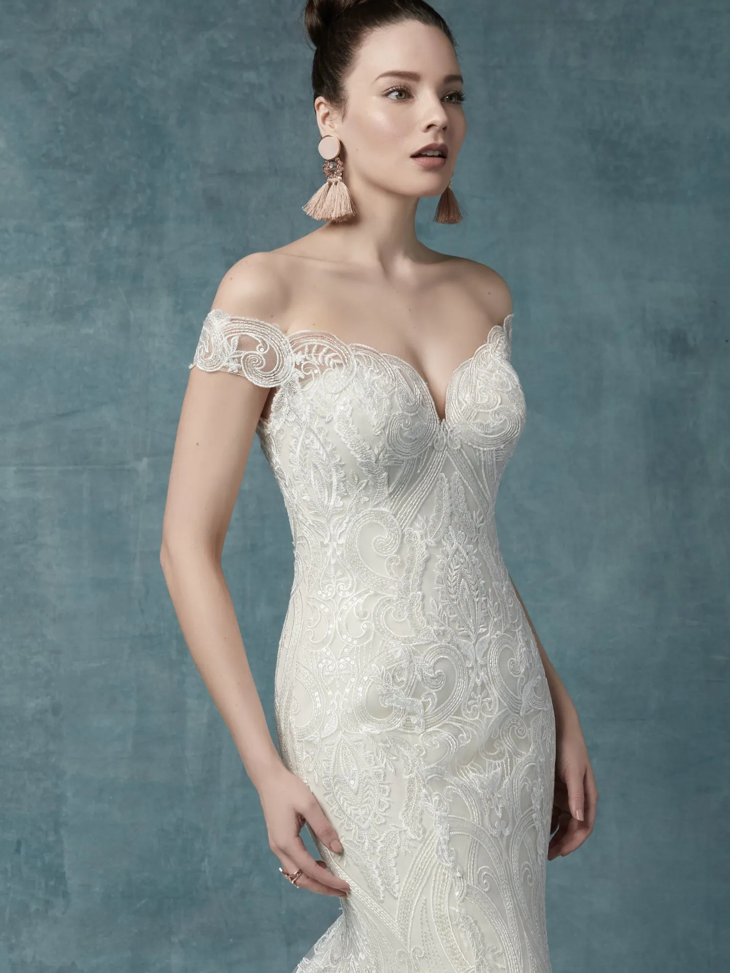 Sabra  Lace Boho Wedding Dress by Maggie Sottero