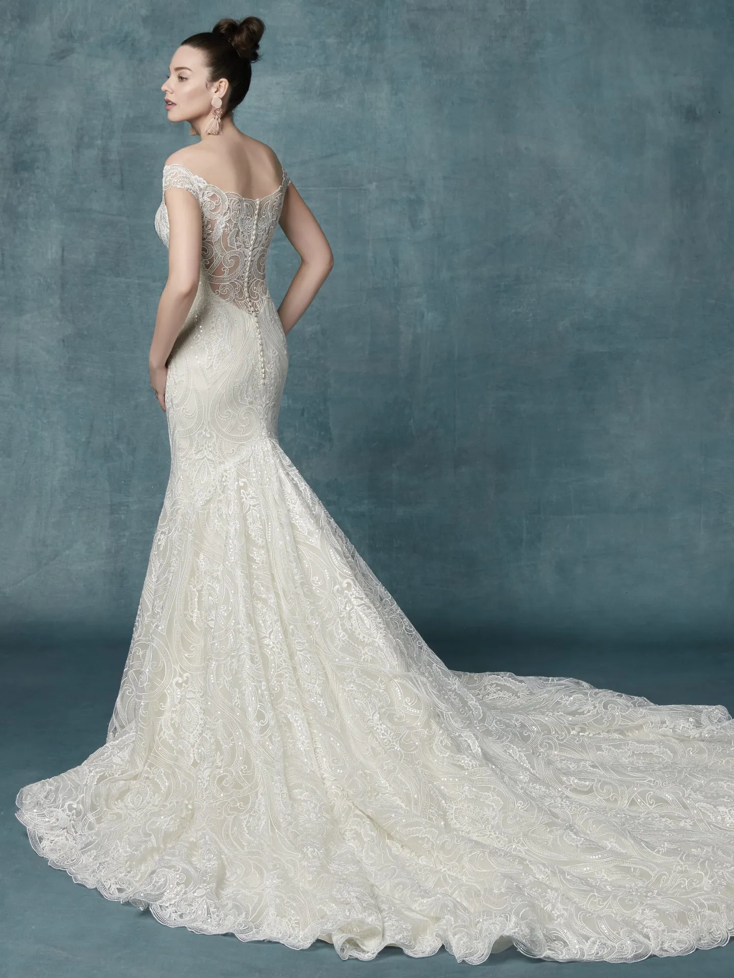 Sabra  Lace Boho Wedding Dress by Maggie Sottero