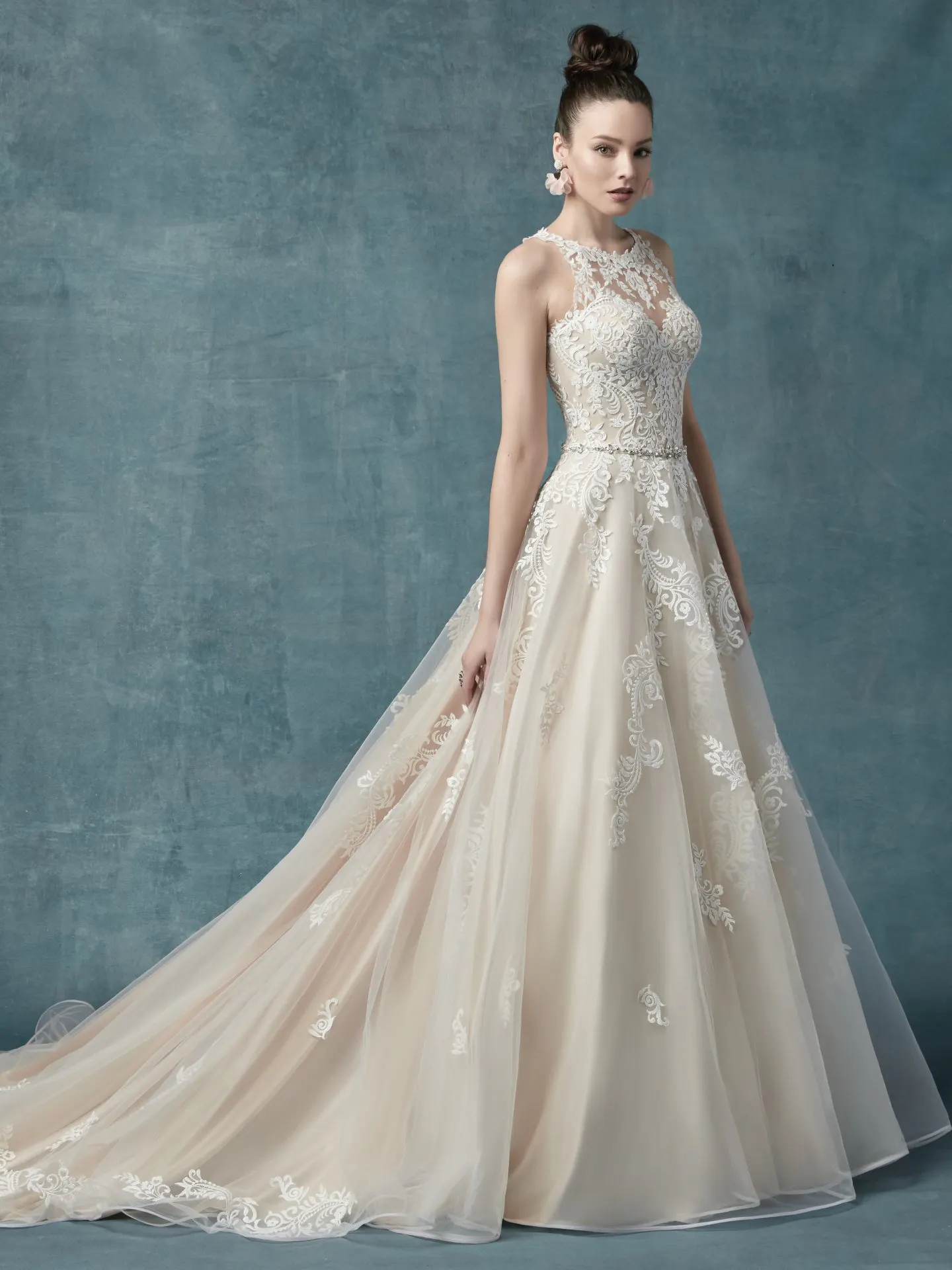 Shelissa  Classic Halter Neck Wedding Dress by Maggie Sottero