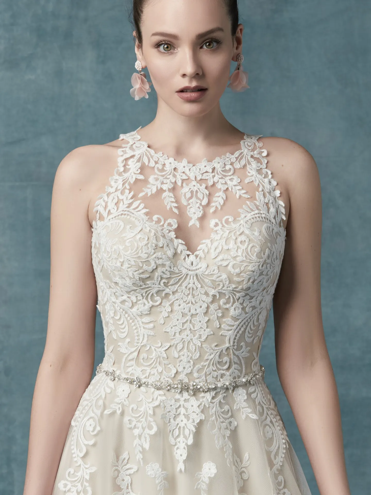 Shelissa  Classic Halter Neck Wedding Dress by Maggie Sottero