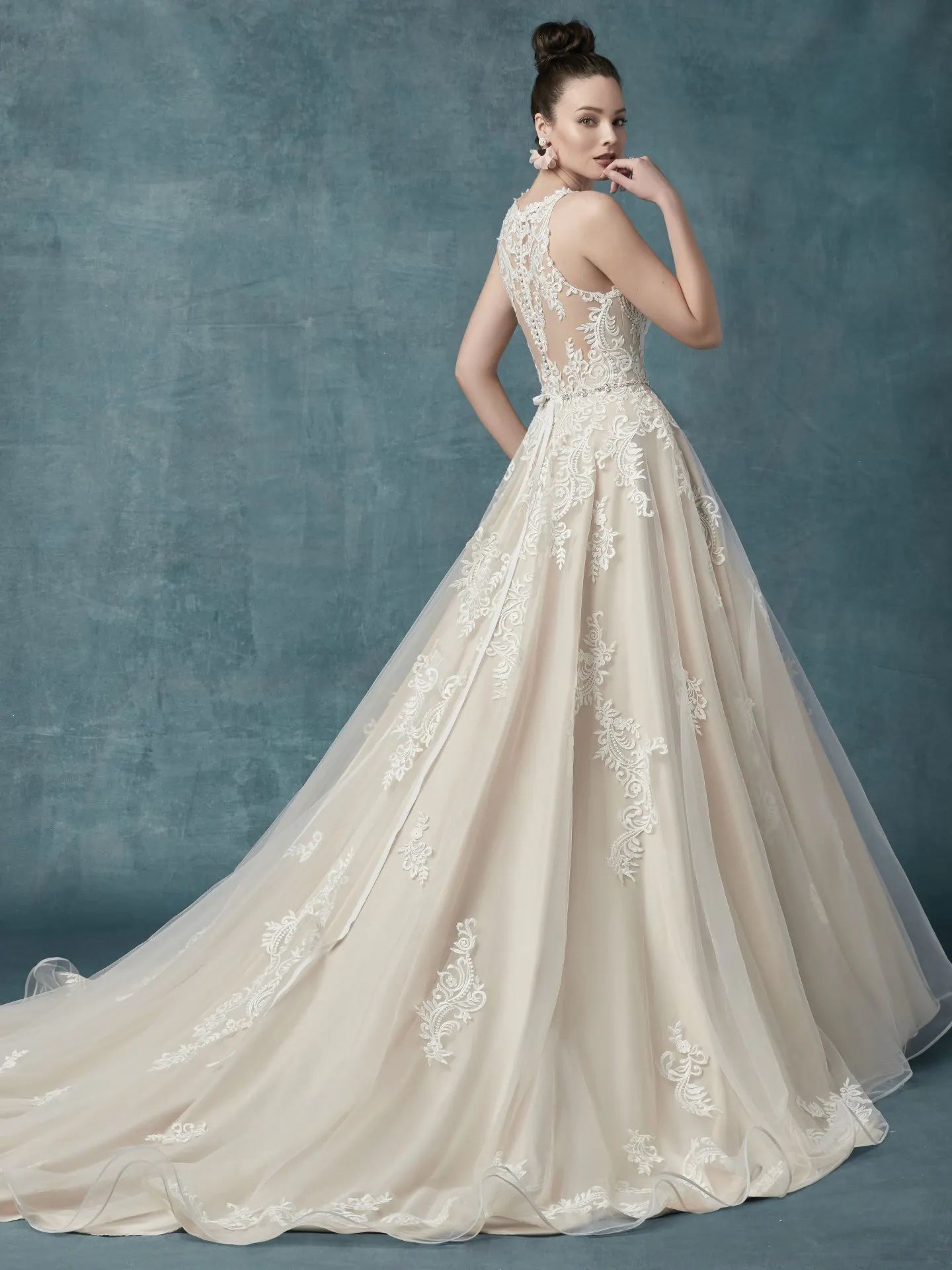 Shelissa  Classic Halter Neck Wedding Dress by Maggie Sottero