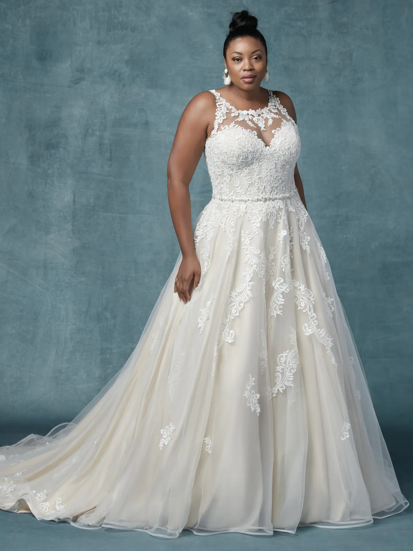 Shelissa Lynette   Neck Wedding Dress by Maggie Sottero