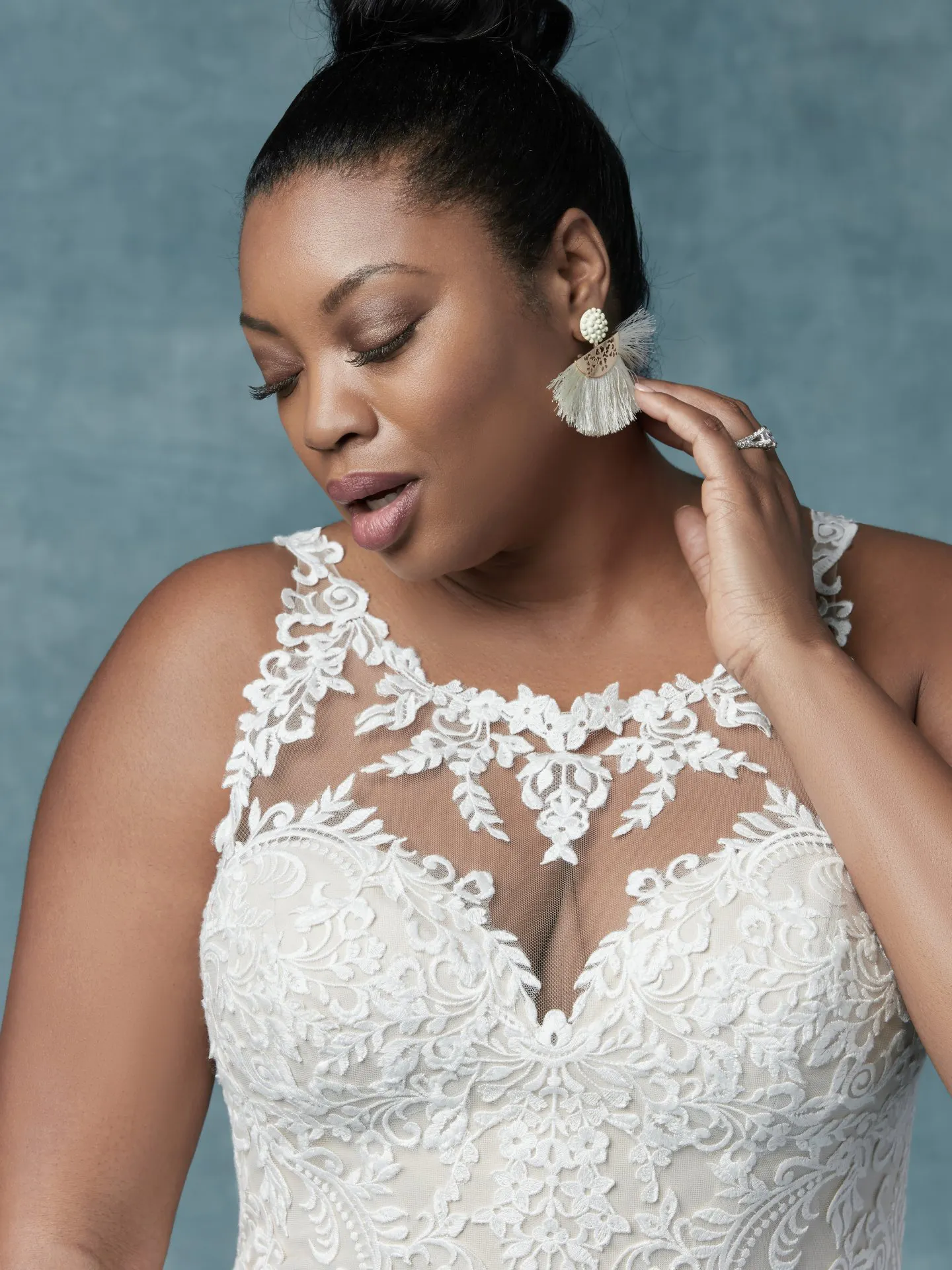 Shelissa Lynette   Neck Wedding Dress by Maggie Sottero