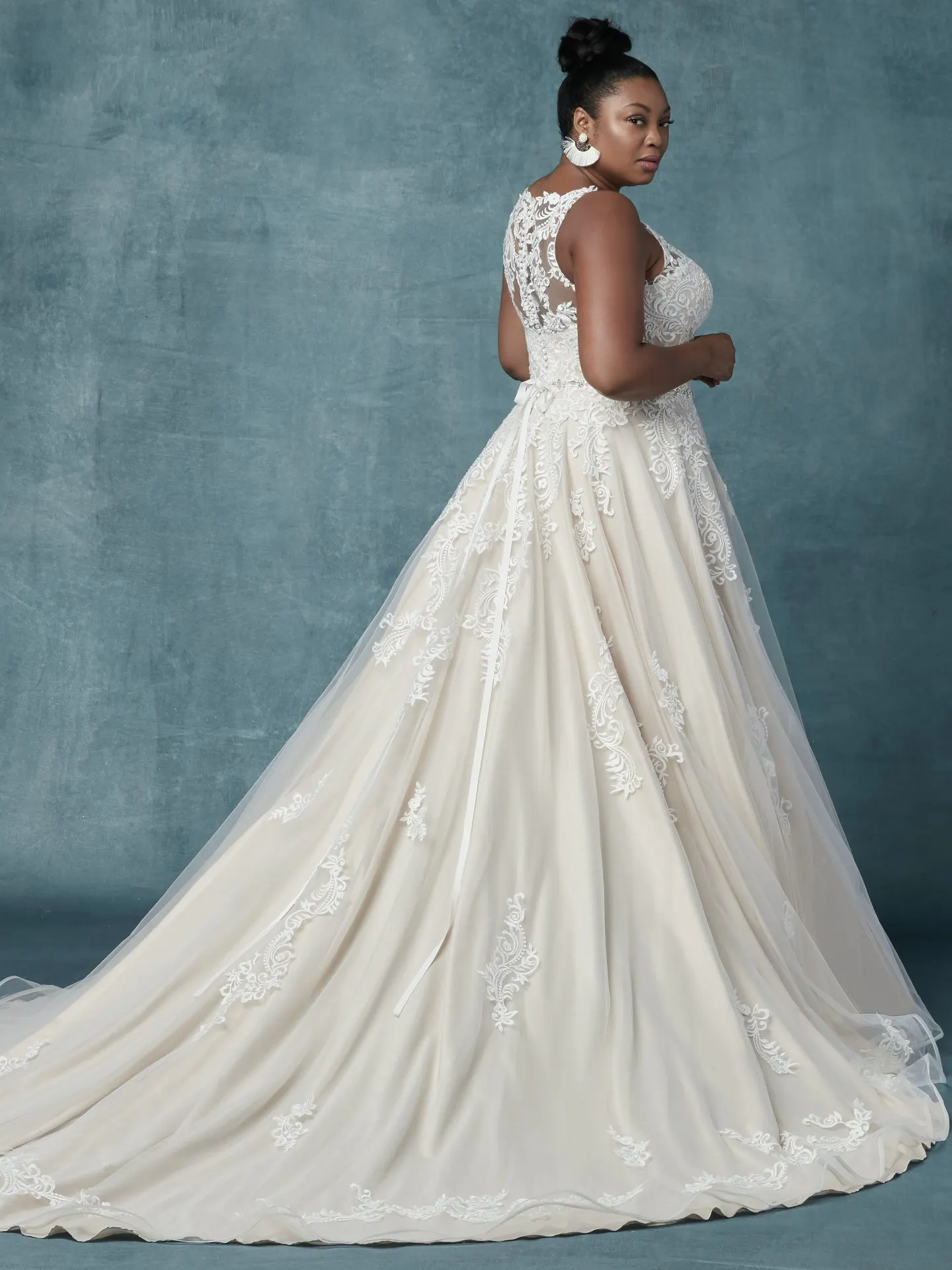 Shelissa Lynette   Neck Wedding Dress by Maggie Sottero