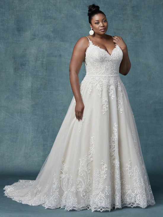 Wallis (Curve) (CRV-9MS030) Plus Size Wedding Dress by Maggie Sottero