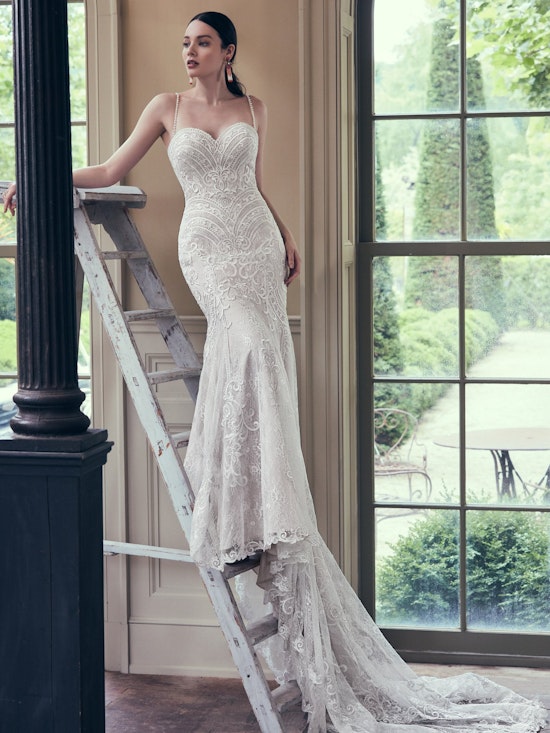 Whitney (9MC040) Vintage Lace Wedding Dress by Maggie Sottero