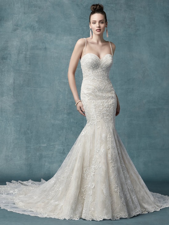 Whitney (9MC040) Vintage Lace Wedding Dress by Maggie Sottero
