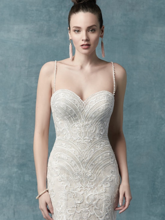 Whitney (9MC040) Vintage Lace Wedding Dress by Maggie Sottero