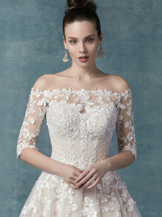 Zinaida (9MC024) Floral Lace Wedding Dressy by Maggie Sottero