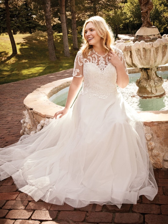 Ardelle Lynette (Curve) (CRV-9RS064AC) Plus Size Wedding Dress by Rebecca Ingram