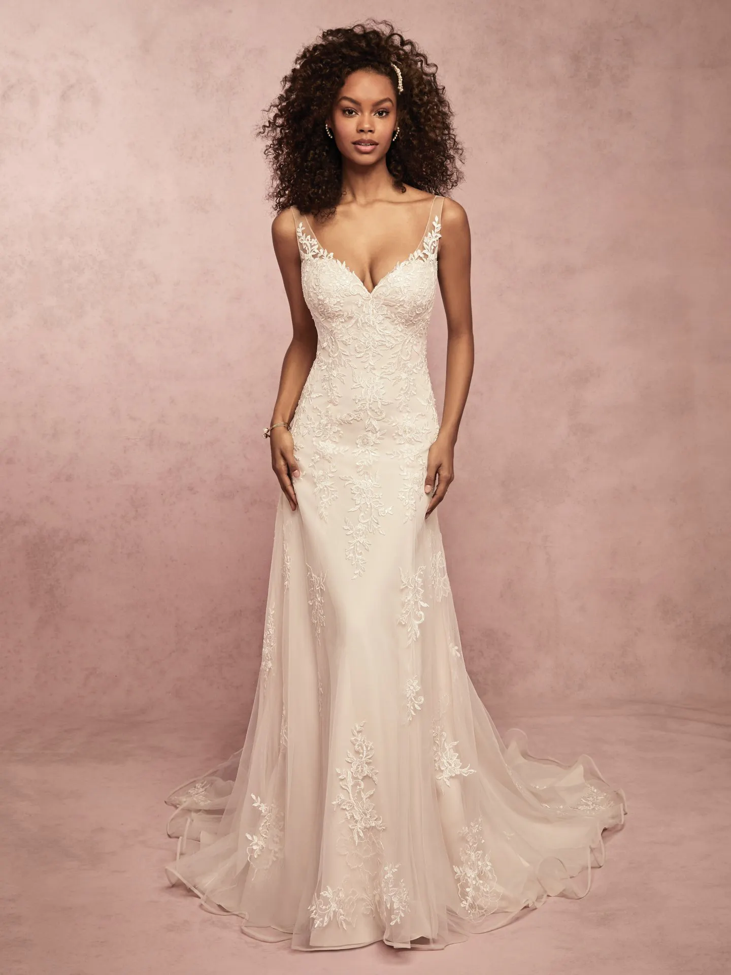 Astrid  Lace A Line Wedding Dress by Rebecca Ingram