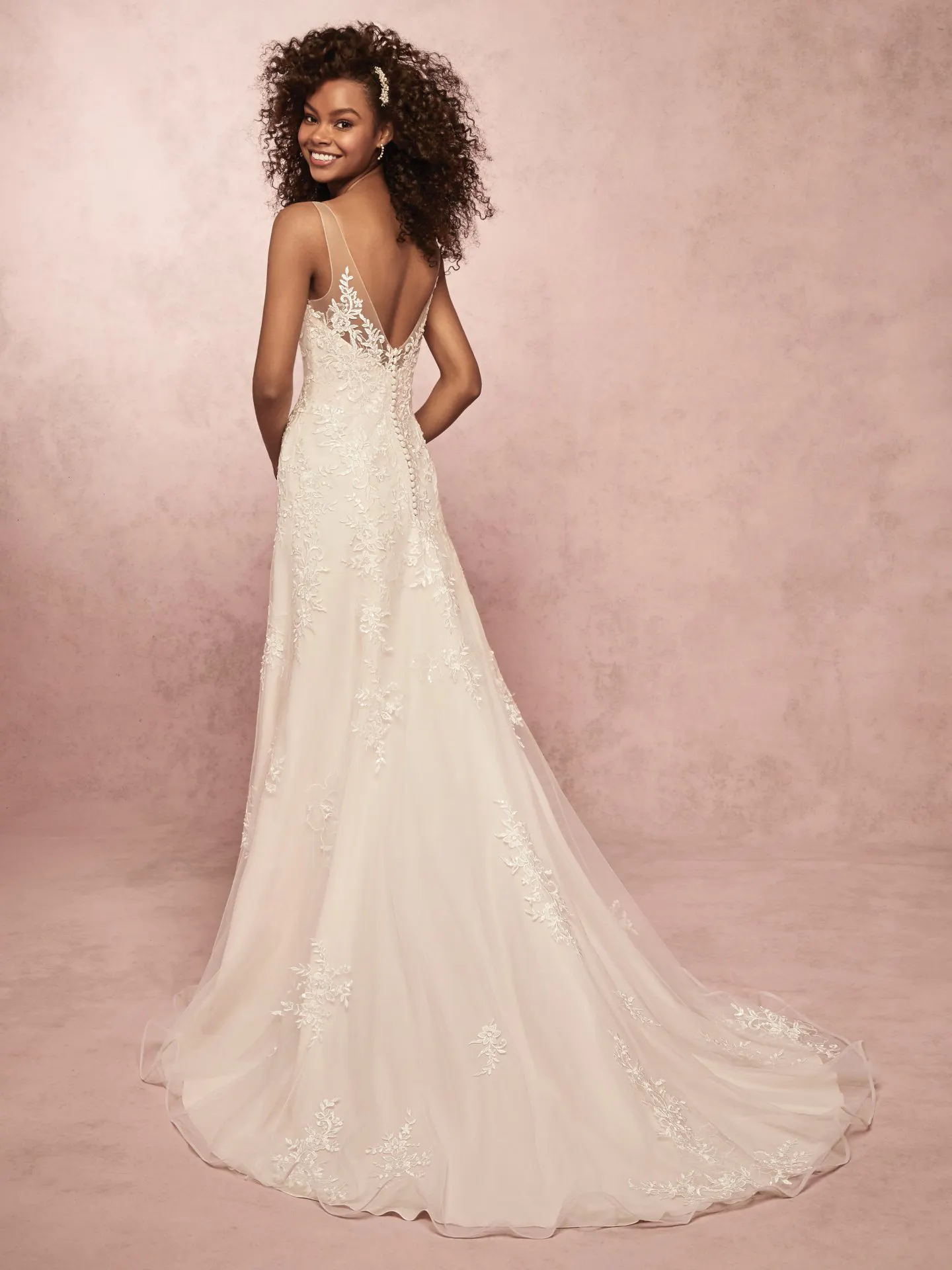 Astrid  Lace A Line Wedding Dress by Rebecca Ingram
