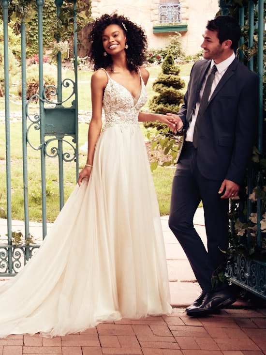 Eunice (9RC082) Lace and Tulle A line Wedding Dress by Rebecca Ingram