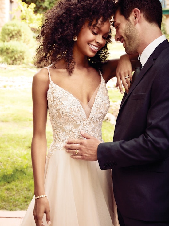 Eunice (9RC082) Lace and Tulle A line Wedding Dress by Rebecca Ingram