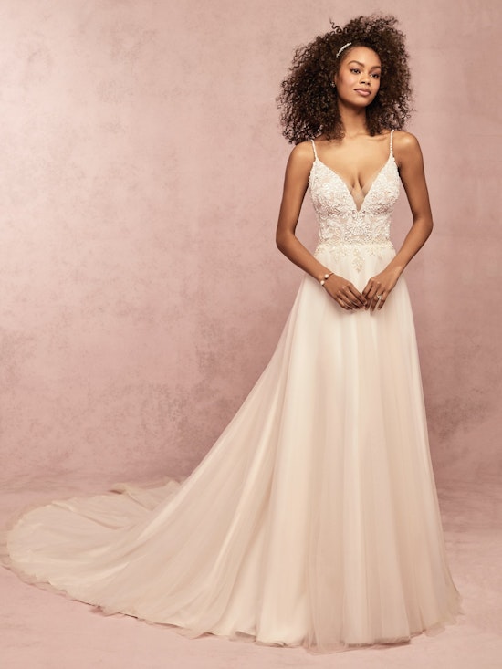 Eunice (9RC082) Lace and Tulle A line Wedding Dress by Rebecca Ingram
