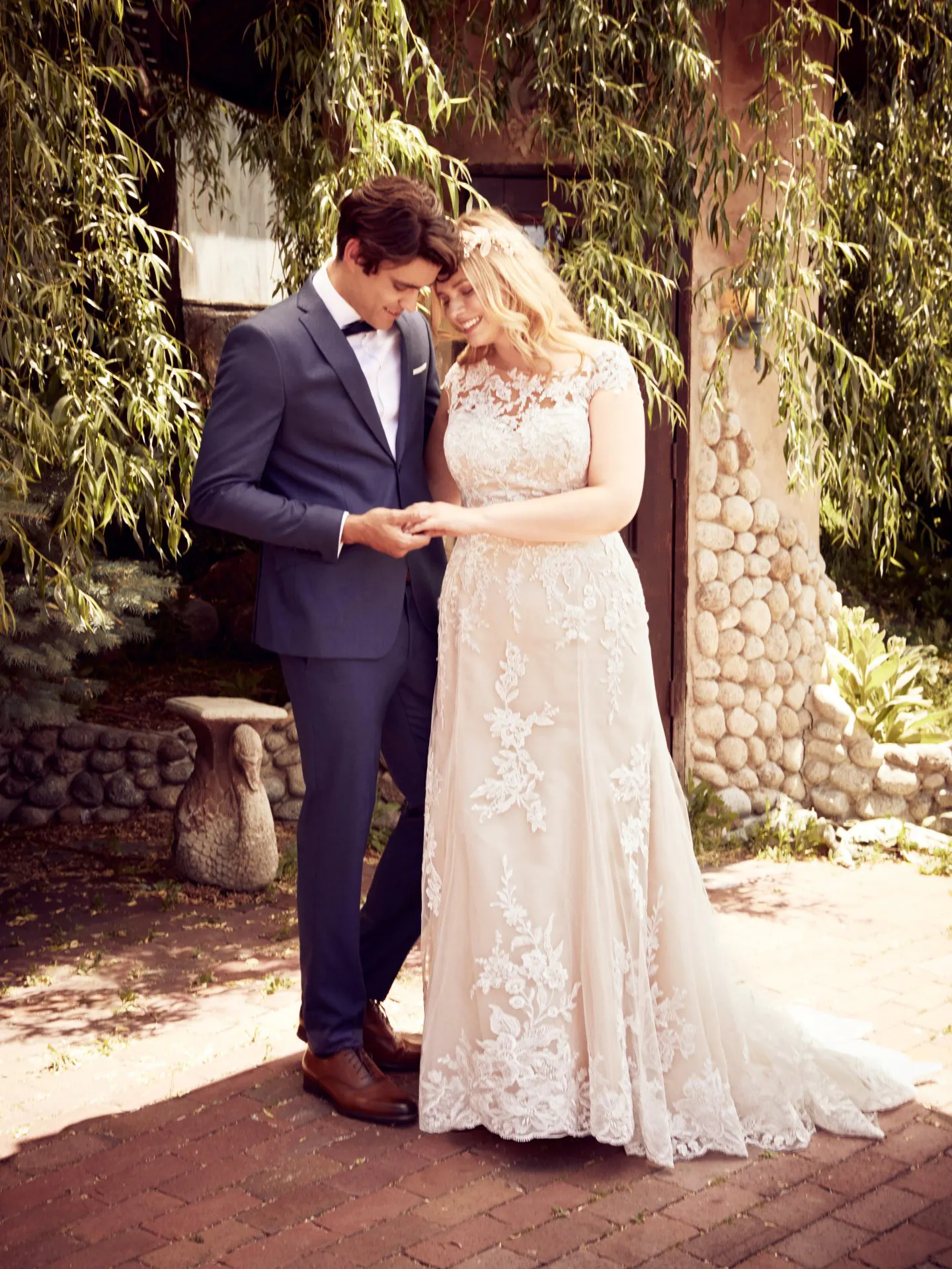 Liesl Lynette   Lace Plus Size Wedding Dress by Rebecca Ingram