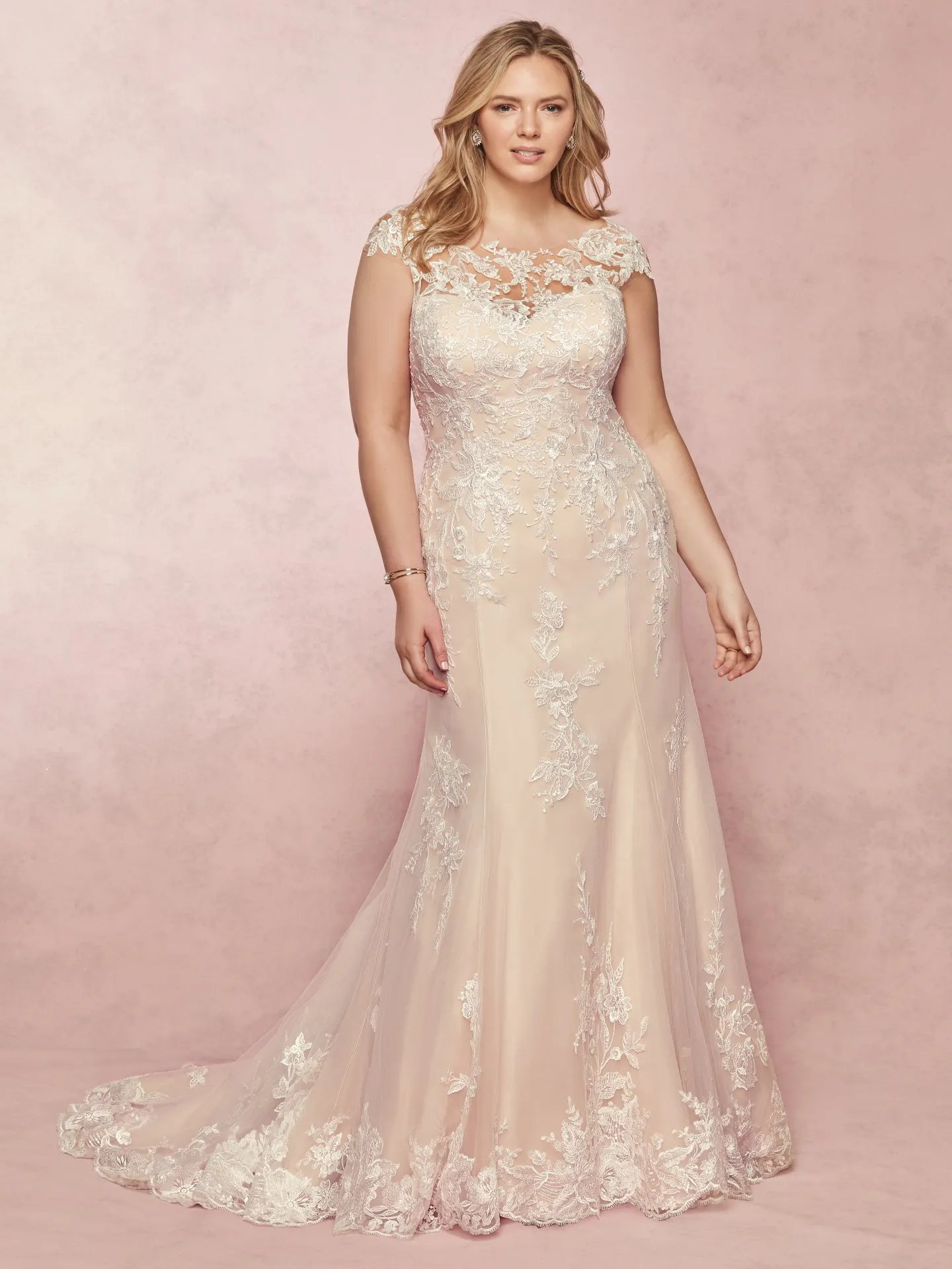 Liesl Lynette   Lace Plus Size Wedding Dress by Rebecca Ingram