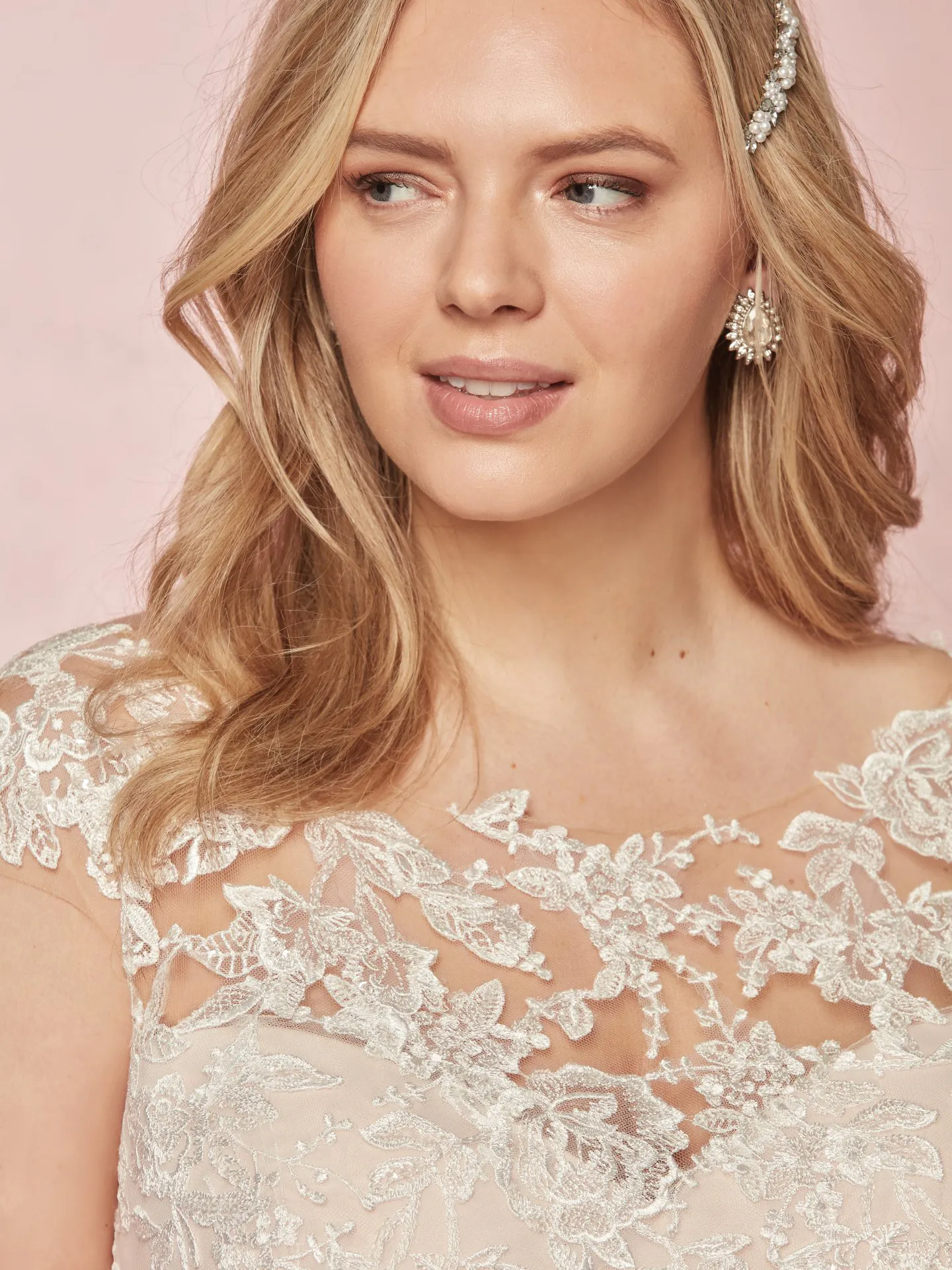 Liesl Lynette   Lace Plus Size Wedding Dress by Rebecca Ingram