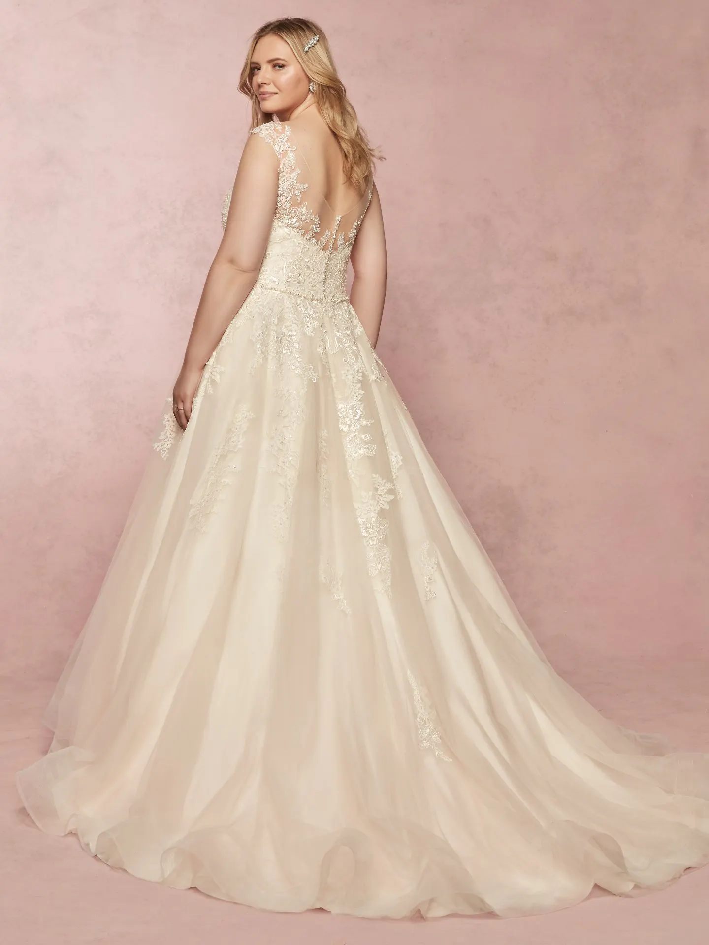 Macey Lynette   Plus Size A Line Wedding Dress by Rebecca Ingram